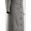 Ladies long  grey stripe dust coat